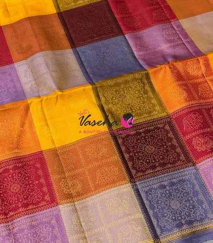 Pure Soft Silk Saree - Partly Pallu -  Half & Half Saree - VVPSS088