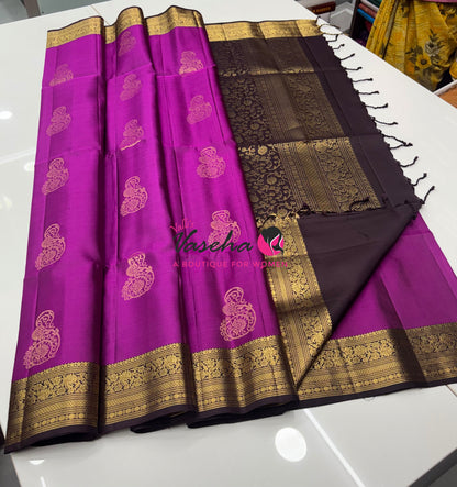 Pure Soft Silk Saree - Kanchi Border - VVPSS033