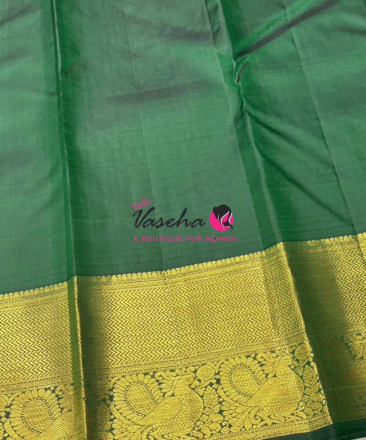 Pure Kanchipuram Silk Saree - Green  Shade  - VVPS101
