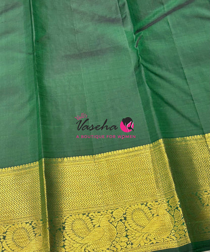Pure Kanchipuram Silk Saree - Green  Shade  - VVPS101