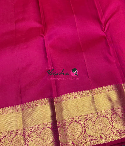 Pure Kanchipuram Silk Saree - Pink Shade - VVPS088