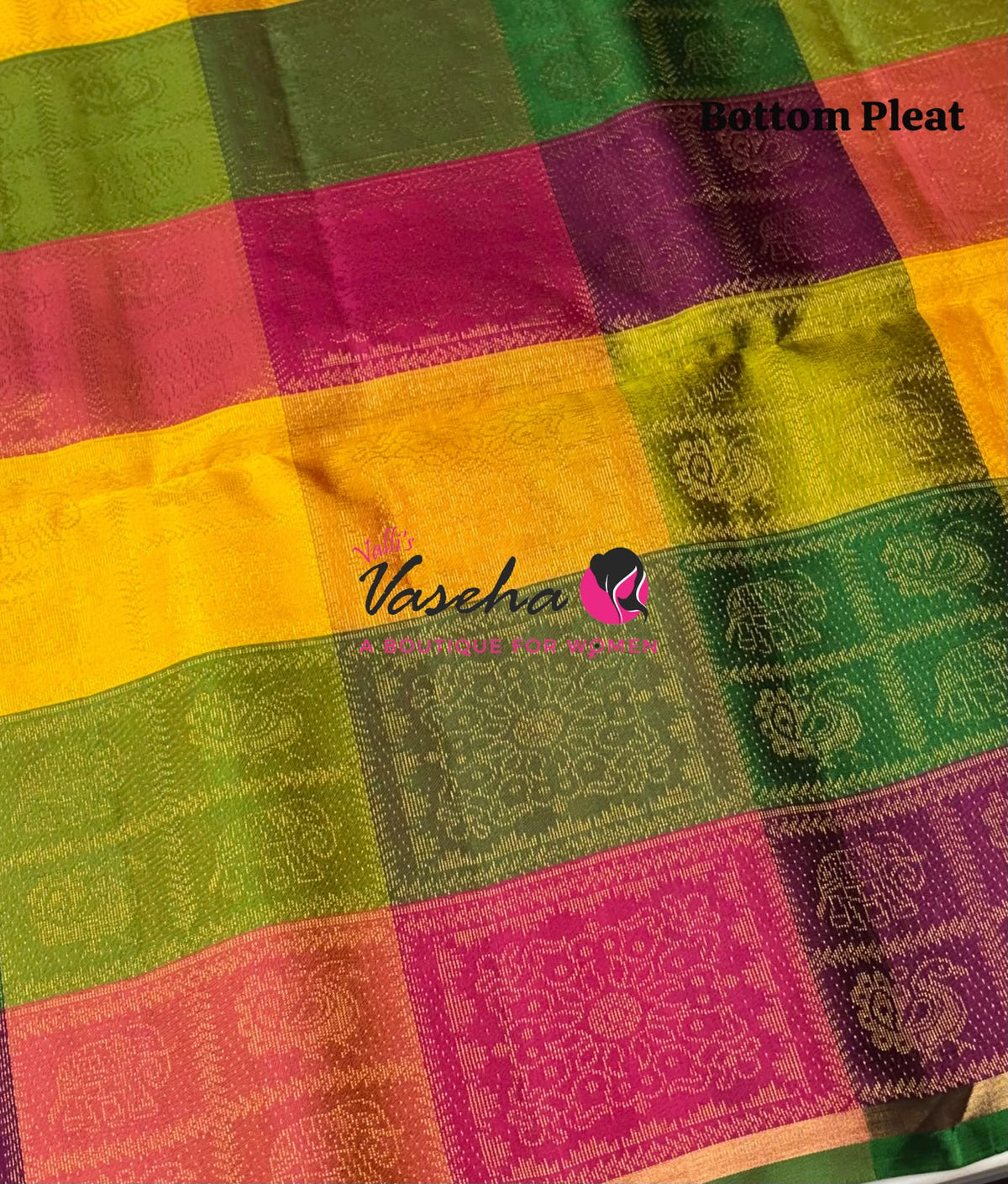 Pure Soft Silk Saree - Partly Pallu -  Half & Half Saree - VVPSS088