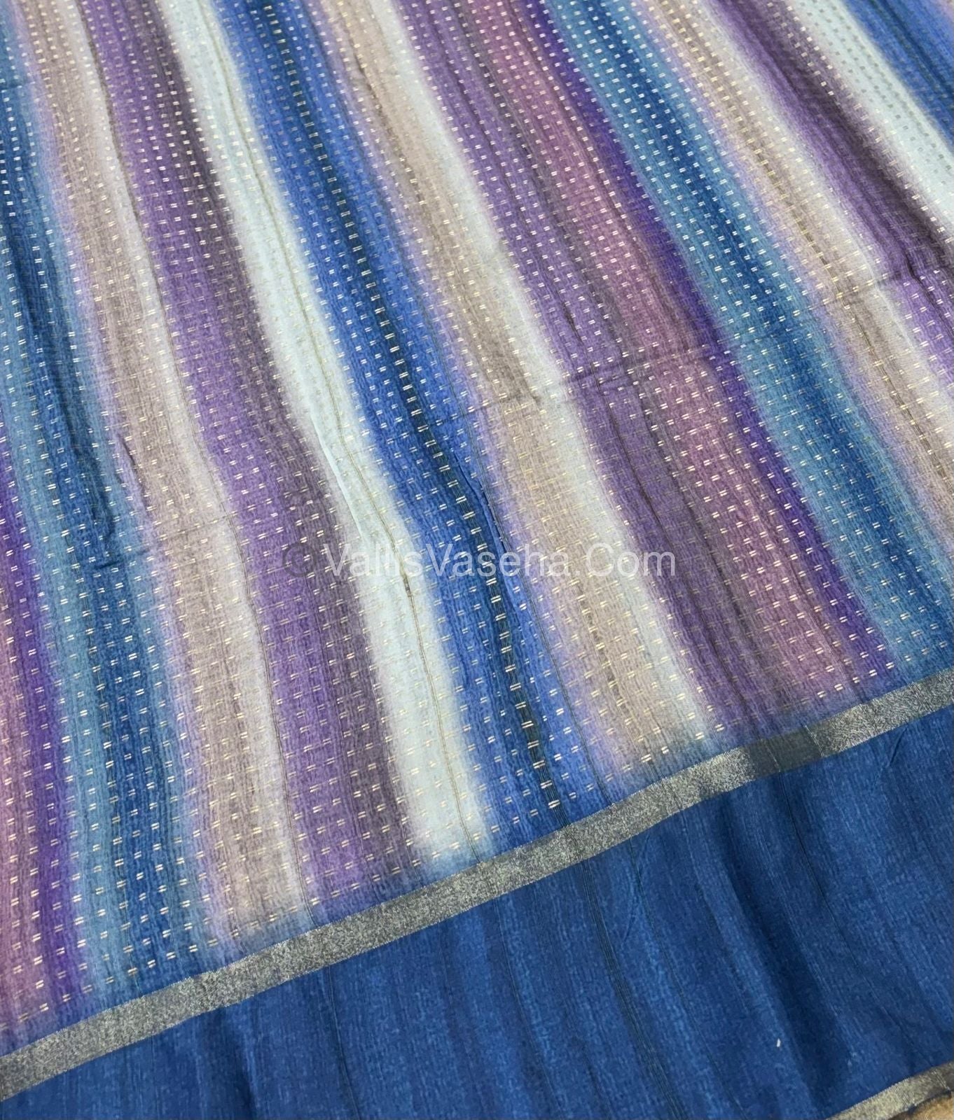 Semi Tussar Silk - Vairavoosi Design - Multi colour - VVSTS038