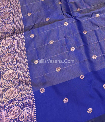 Semi Soft Silk - Dual Tone Shade With  Blue  Combo -VVSSS028