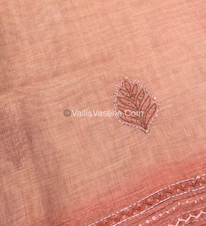 French Knot - Linen Tissue Saree - VVLFN004