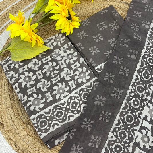 Pure Mul Mul Cotton - Bagru/ Dabu Print - VVUSM002