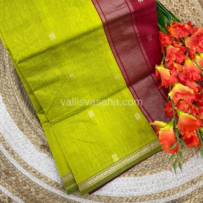 Semi Maheshwari Silk Cotton Saree - VVMSC006