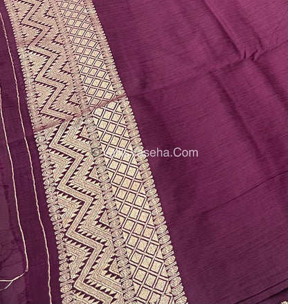 Banarasi - Heritage Silk - Semi Kathan Silk - Wine Shade - VVBHS005