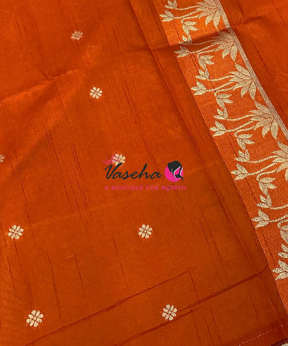 Banarasi - Heritage Meenakari Silk - Orange Shade - VVBHS013