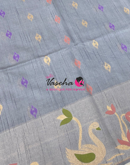 Banarasi - Heritage Meenakari Silk - Grey Shade - VVBHS013