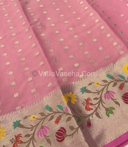 Kota Saree - Paithani Border - Pink with Pink - VVKPS001