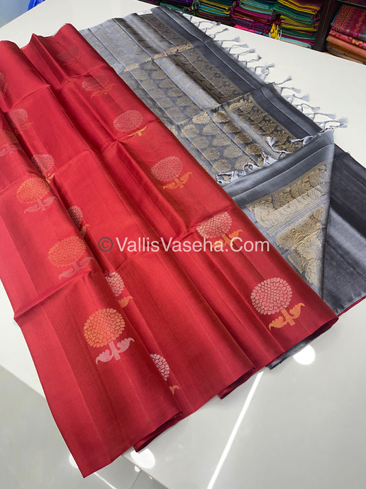 Pure Soft Silk Saree - Light weight - Border Less - VVPSS034