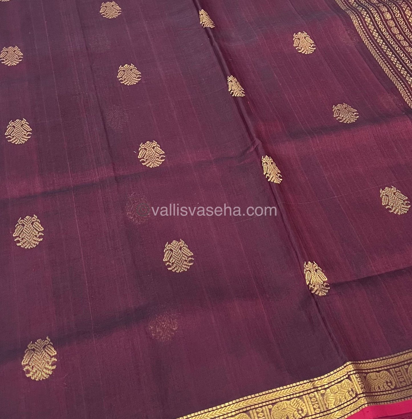 Pure Silk Cotton Saree -Retta  Mayil Design - VVRMS001