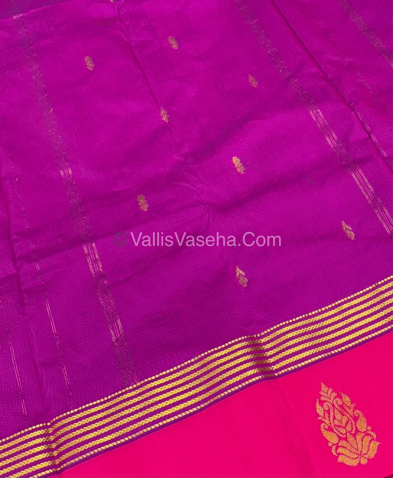 Semi Silk Saree - Kanchi Pattu Style - VVSSS004