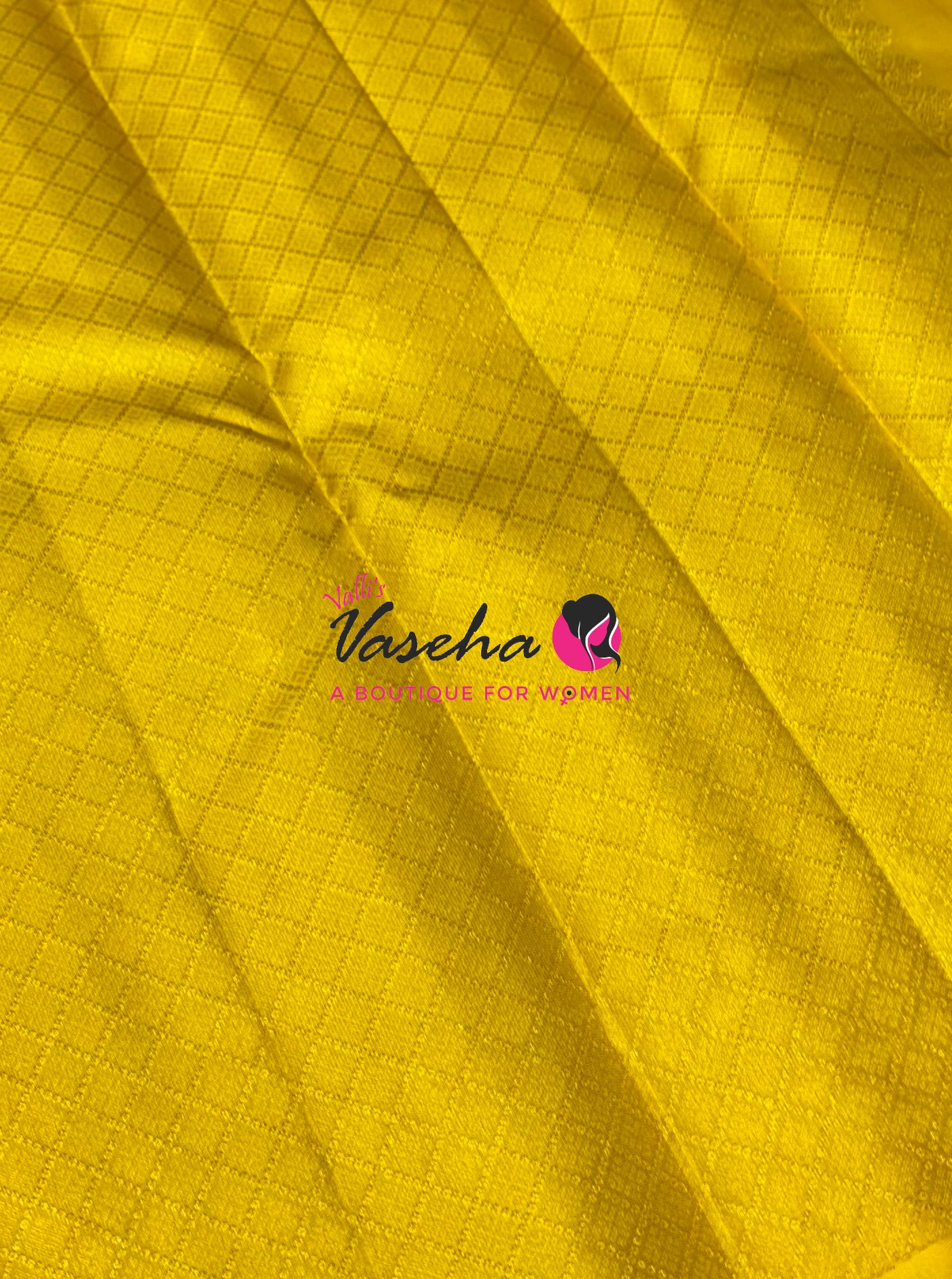 Pure Kanchipuram Silk Saree - Border Less - Green  with Lemon Yellow Combo - VVPS043