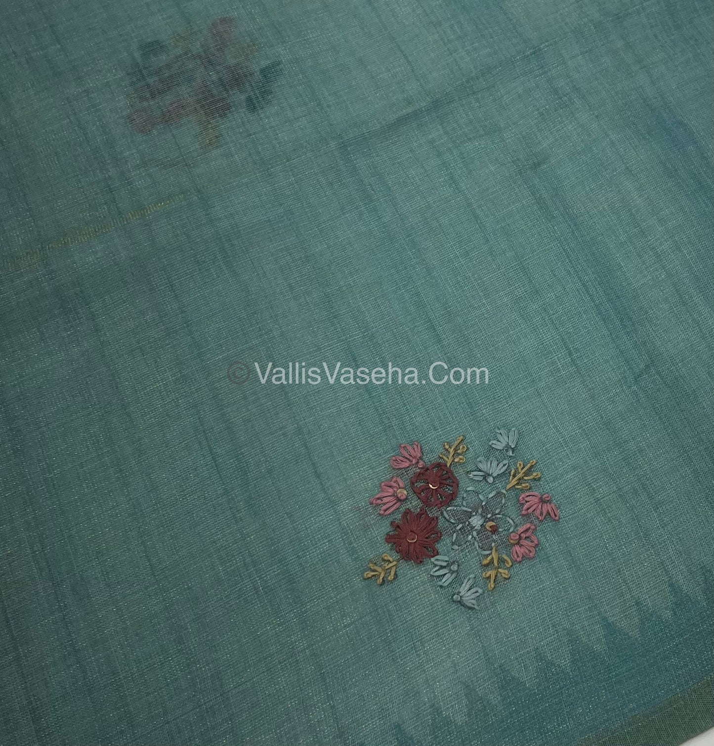 French Knot - Tissue Saree - Blue Shade - VVLFN010