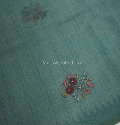 French Knot - Tissue Saree - Blue Shade - VVLFN010