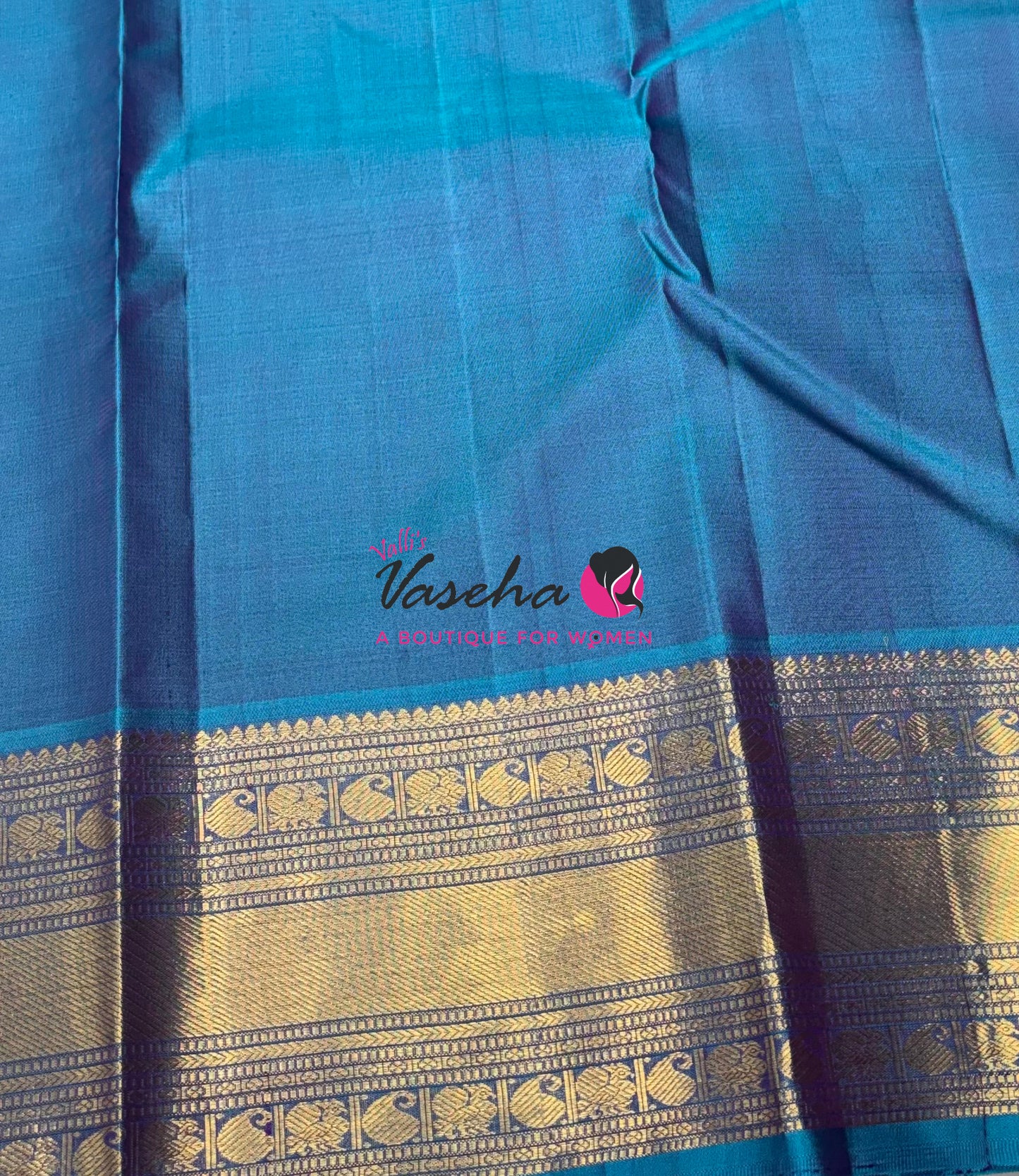 Pure Kanchipuram Silk Saree - Purple & Dual Tone Blue Shade  - VVPS067