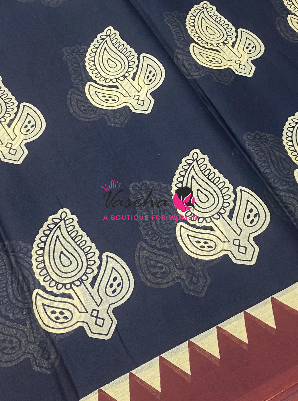 Pure Soft Mul Mul Cotton Sarees - Hand Block Prints - VVMMC011