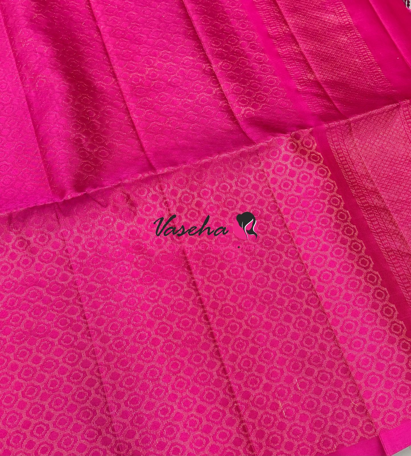 Half Mix - Pure Soft Silk Saree - Pazhum Pazhamum Checks - VVPSS103