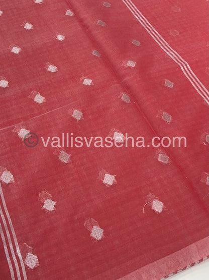 Nayanthara Inspired Checks Tissue Sarees | Nayanthara Hit Design |- VVNTS001 - Peachish Merun shade