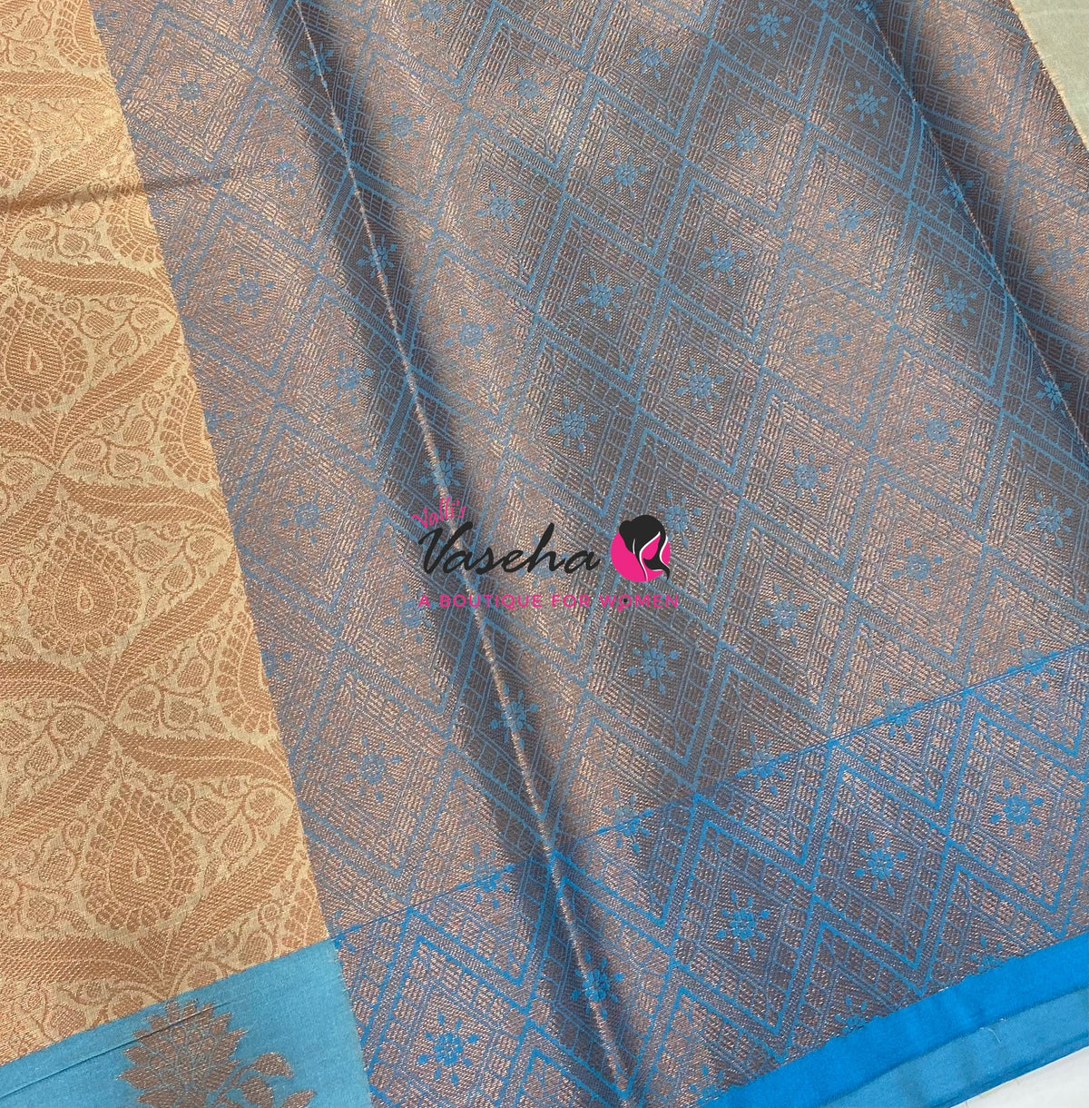 40% less - Offer Saree - Semi Banarsi Silk Saree - VVDS008