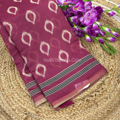 Semi Chanderi Saree - Blue Shade - VVSCS007