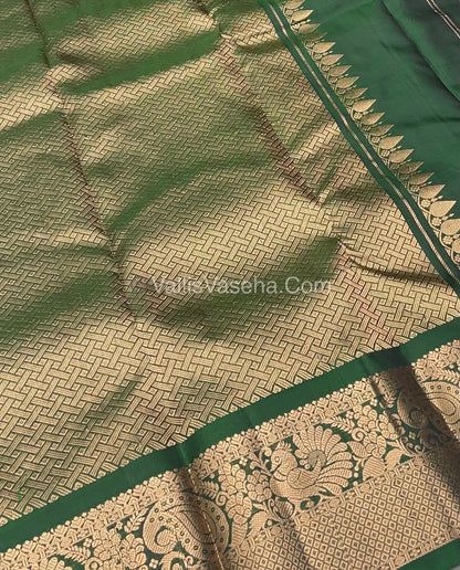 Half Mix - Pure Soft Silk Saree - Onion Pink & Green Shade - VVPSS031