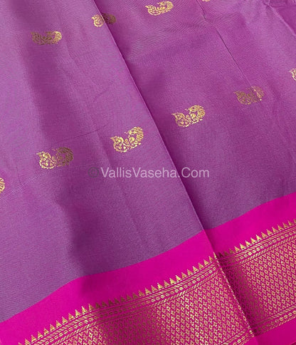 Semi Silk - Blue with Pink Combo - VVSS001
