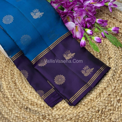 Half Mix - Pure Soft Silk Saree - Long Retta Petta Border with Butta - VVPSS050