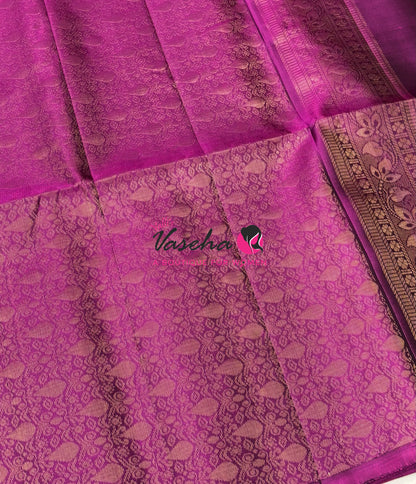 Pure Soft Silk Saree - Purplish Pink Shade - VVPSS119