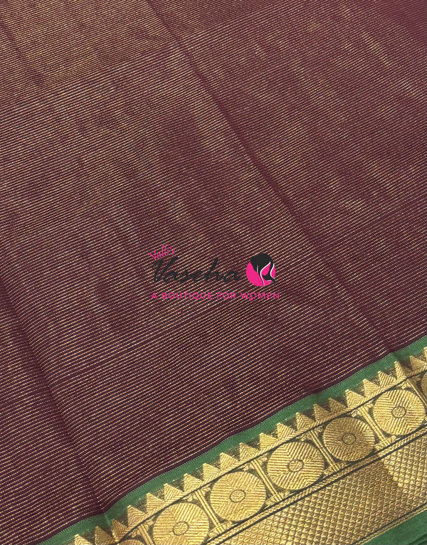 9 Yards |Semi Silk Cotton Saree | Vairavoosi  Design | VV9YSS001