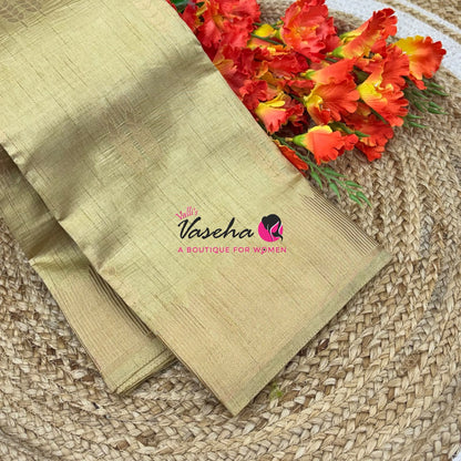 Semi Tussar Silk Saree | Creamish Gold  Shade |VVSTS051