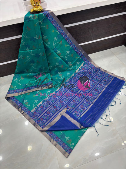 Semi Raw Silk - Blue With Blue Shade - VVRS009