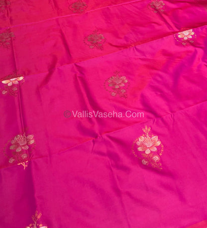 Semi Soft Silk - Border less  - Pink Shade -VVSSS007