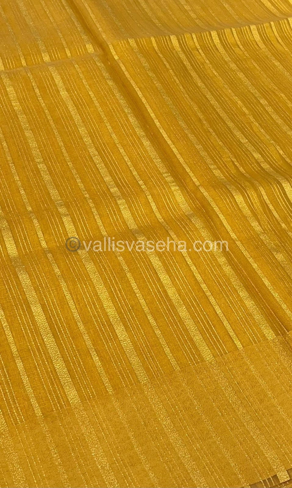 Organza Saree - Golden Yellow Shade  - VVOS001