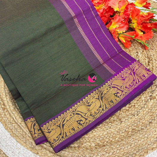 Semi Silk Cotton Saree | Vairavoosi  Design |VVSSC017