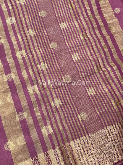 Semi Tussar Silk Saree |Onion Pink shade |VVSTS044
