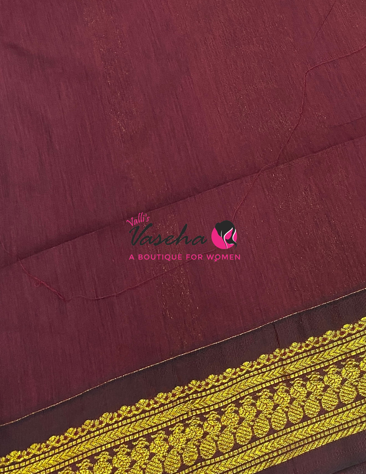 Kalyani Cotton Saree - Mustard Yellow With Maroon Shade - VVKC002