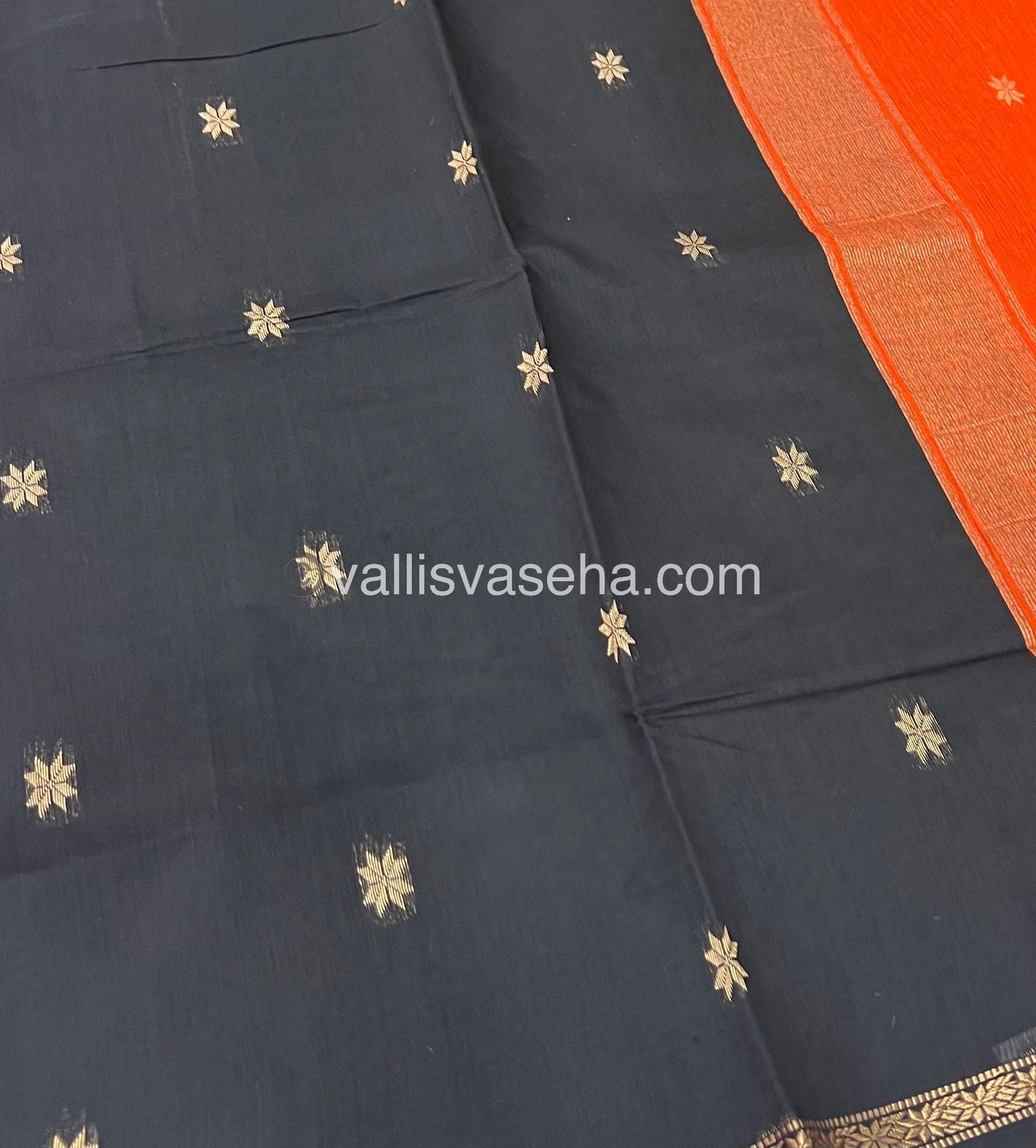 Semi Maheshwari Silk Cotton Saree - VVMSC002