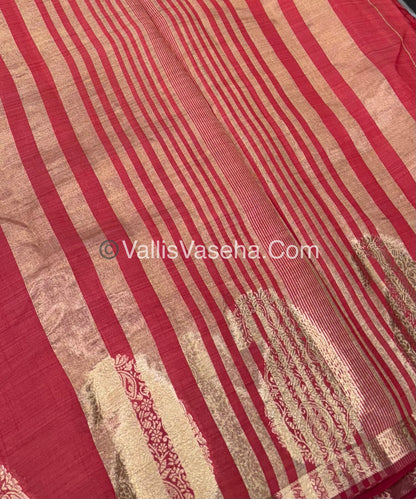 Semi Tussar Silk - Small Mango - Red Shade - VVSTS002