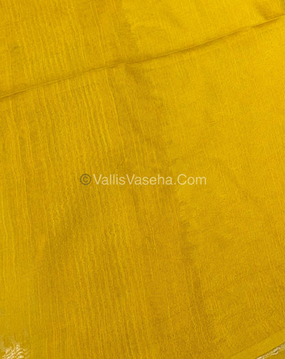 Bhagalpuri Silk - Green With Yellow  - VVBS008