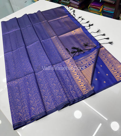 Semi Soft Silk   - Borderless - Contemporary Design - Violent Shade -VVSSS012