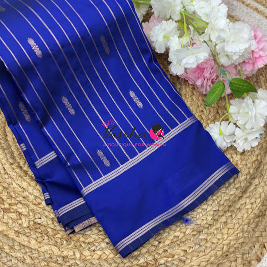 Semi Soft Silk  - Blue  Shade - VVSSS041