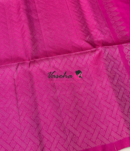 Pure Soft Silk Saree  - Pastel Green With Pink Combo - VVPSS139