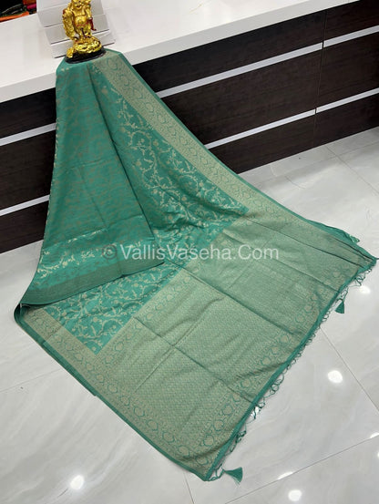 Banarasi - Heritage Silk - Semi Kathan Silk - Green  Shade- VVBHS001
