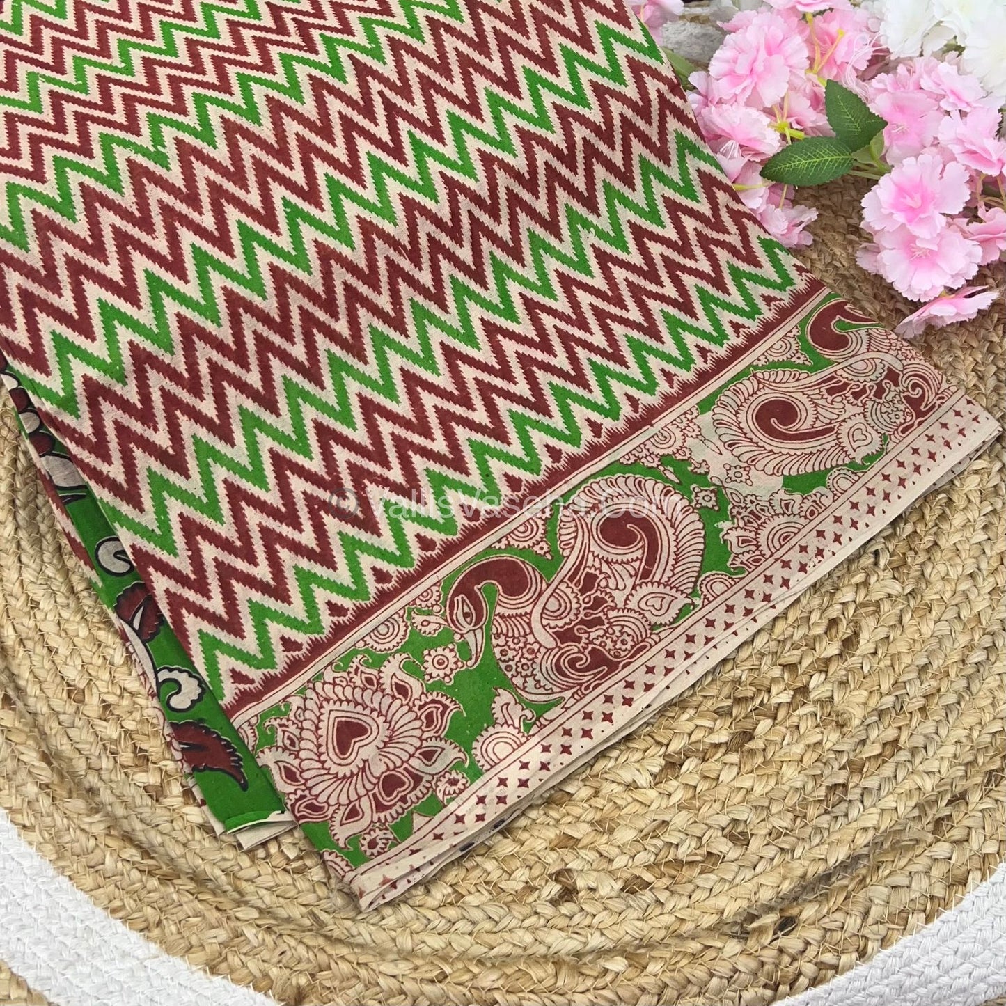 Pure Kalamkari Cotton Saree - VVPKC002