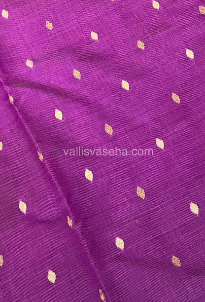 Cherry Tussar - Semi Tussar Silk - Dark Purple Shade - VVSTS009