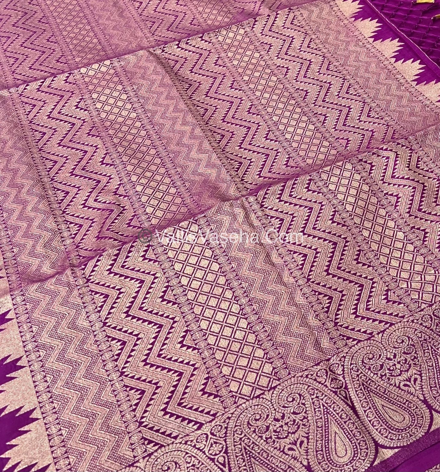 Banarasi - Heritage Silk - Semi Kathan Silk - Purplish Pink Shade - VVBHS005