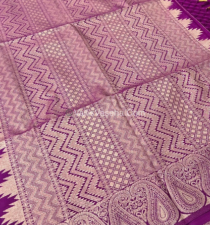 Banarasi - Heritage Silk - Semi Kathan Silk - Purplish Pink Shade - VVBHS005